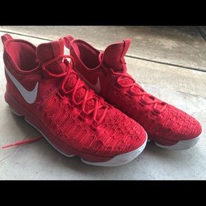 Nike KD 9 university red white size 13